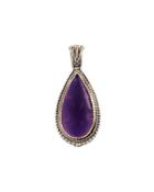 Erato Teardrop Amethyst Doublet Pendant Enhancer