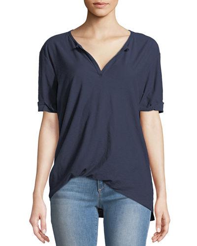 Tucked V-neck Tee