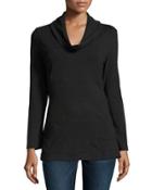 Halton Tonal-striped Tunic, Black