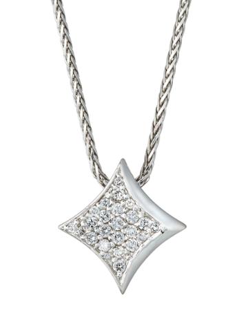 14k White Gold Diamond Little Big Vegas Necklace