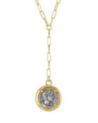 Paper Clip Coin Y-drop Necklace