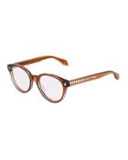 Round Opaque Acetate Optical Glasses