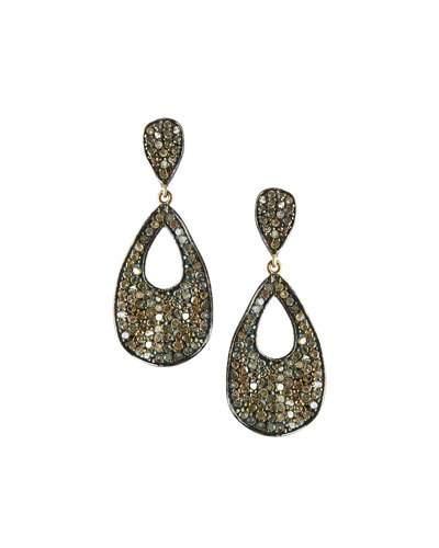 Champagne Diamond Teardrop Earrings