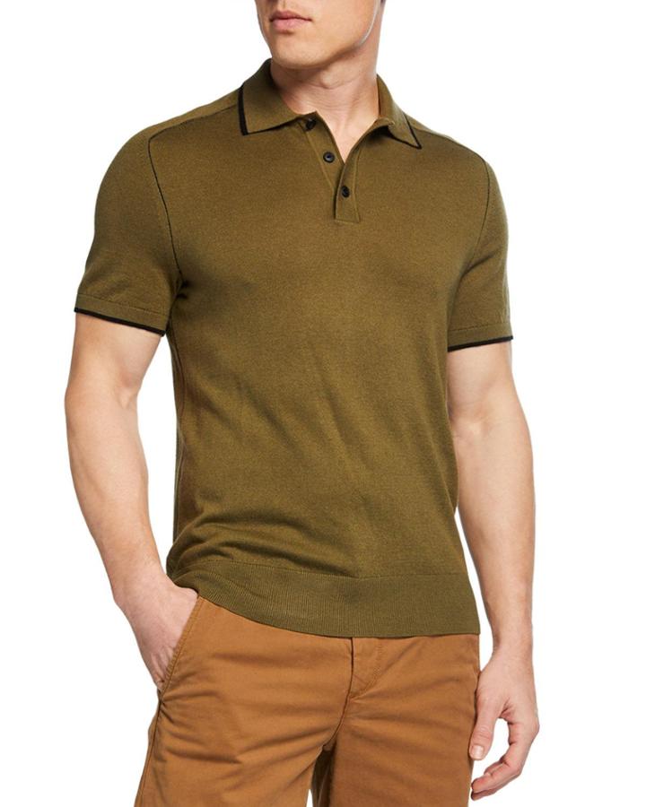 Men's Evens Silk-blend Polo