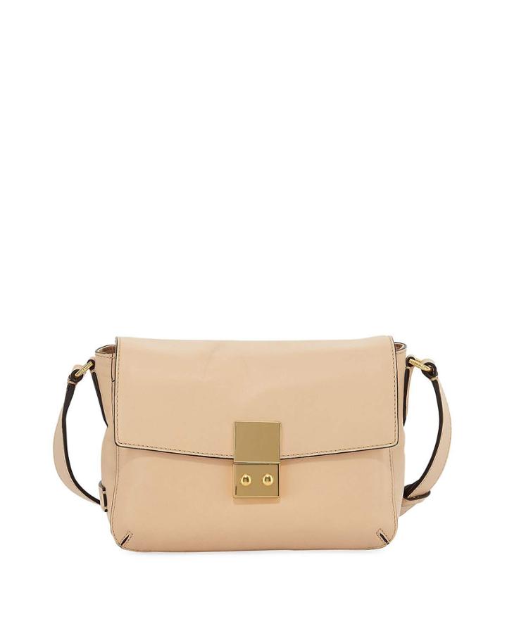 Allanna Leather Crossbody Bag, Nude