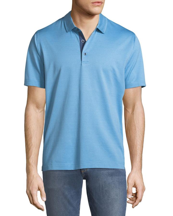 Turnell Dot-jacquard Knit Polo