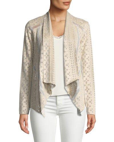 Laser-cut Faux-suede Jacket