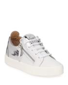 Metallic Two-tone Dual Zip Low-top