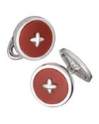 Classic Button Cuff Links With Agate,