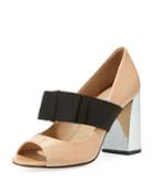 Everett Peep-toe Pumps W/ Grosgrain Bow