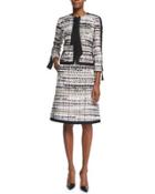 Ribbon-edged Tweed A-line