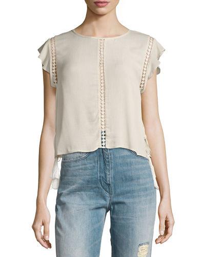 Ambrose Flutter-sleeve Blouse