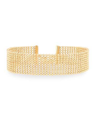 Multi-row Ball-chain Choker Necklace, Golden