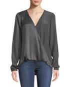 Go Flip Side Twisted Charmeuse Blouse