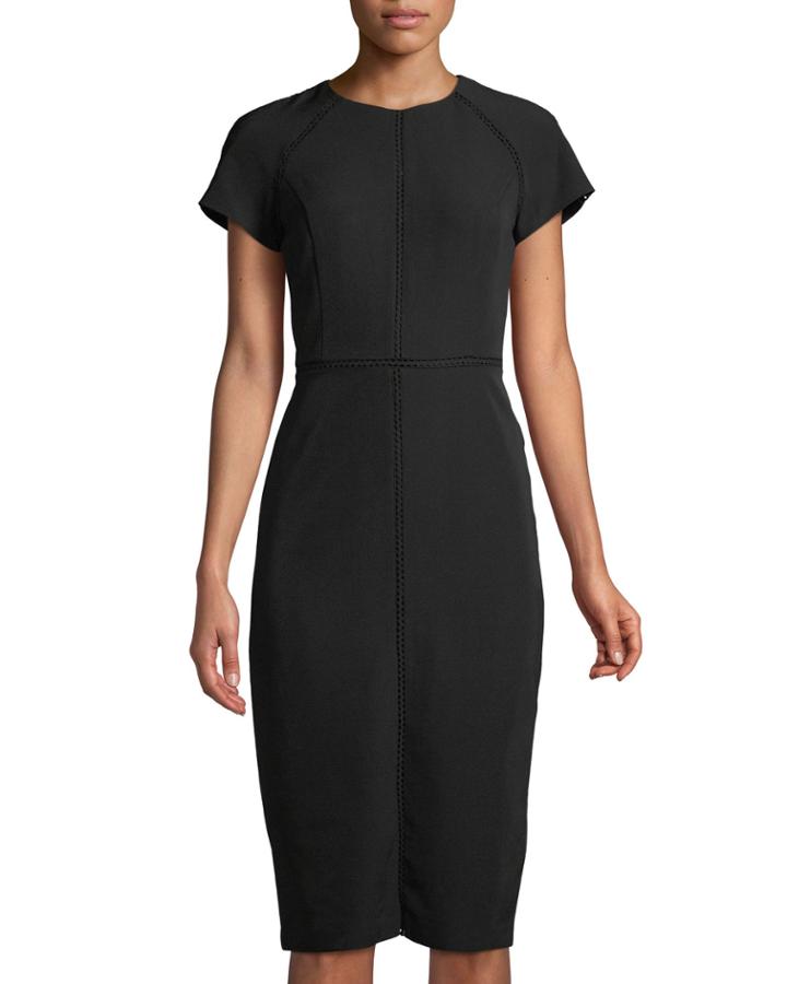 Jewel-neck Lace-seam