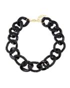 Luxe Resin-link Necklace, Black