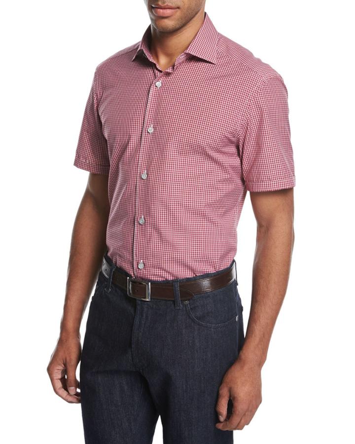 Check Short-sleeve Shirt,