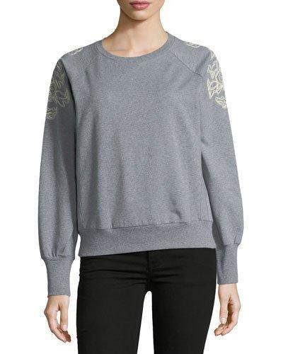 Embroidered-shoulder