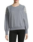 Embroidered-shoulder