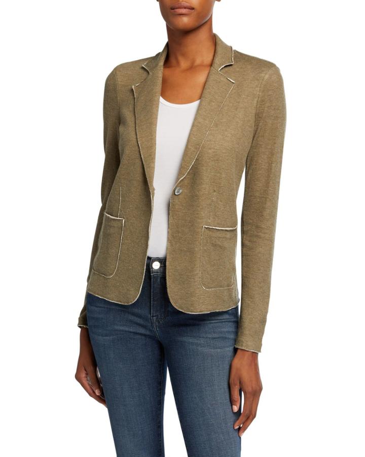 One-button Double Face Blazer