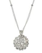 Mauresque 18k White Gold Diamond Pendant Necklace