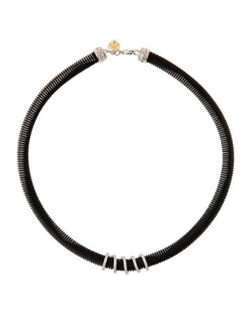 Kai Coiled Diamond Necklace, Black