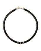 Kai Coiled Diamond Necklace, Black