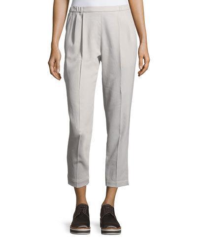 Two-pleat Wool-blend Pants