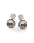 Rock Candy 2-stone Post Earrings In Gray