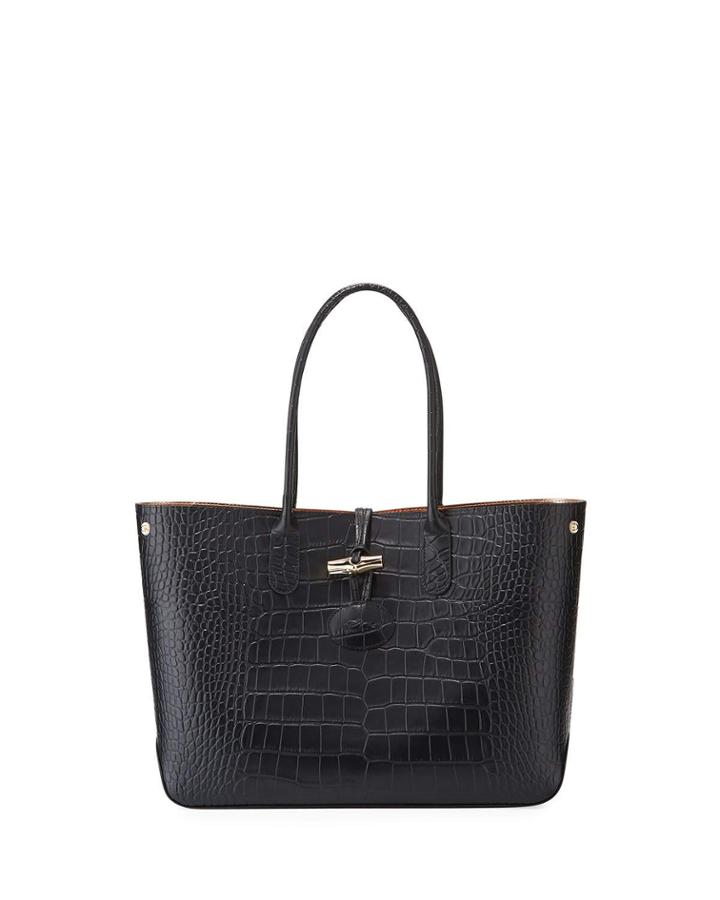 Roseau Croc-embossed