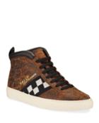 Men's Vita Parcours Distressed Leather Checkerboard