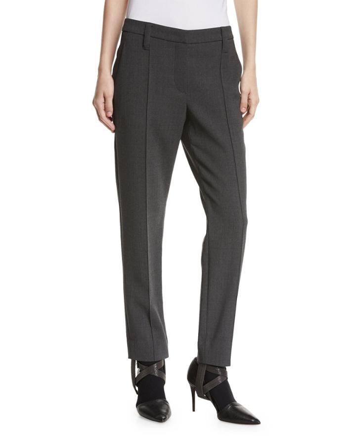 Wool Crepe Monili-stirrup Pants