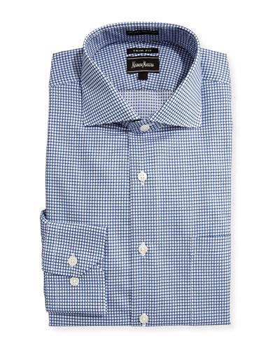 Trim-fit Regular-finish Square-print Dress