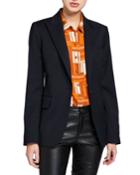 Burelle One-button Wool Blazer