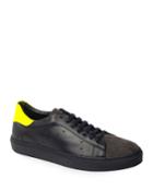 Carania Mixed Leather Low-top Basket