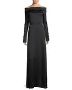 Off-the-shoulder Long-sleeve Elegant