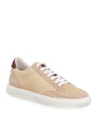 Men's Colorblock Suede And Leather Court
