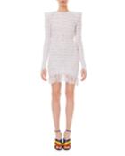 Long-sleeve Tweed Body-con