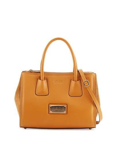 Patio Leather & Suede Satchel Bag,