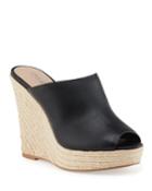 Andes Leather Wedge Espadrilles