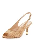 Ursalla Metallic Cork Slingback