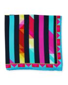Silk Striped Pocket