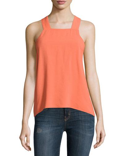 Crisscross-back Tank, Cactus Coral