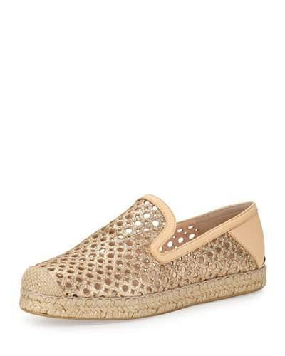 County Perforated Glitter Espadrille Flat