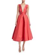 Deep V-neck Sleeveless