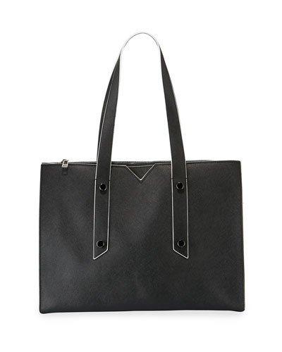 Murray Hill Leather Tote Bag, Black