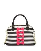 Chic Bows Dome Satchel Bag, Fuchsia