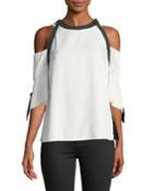 Farah Cold-shoulder Pleated