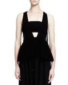 Sleeveless Bandeau Babydoll Top, Black