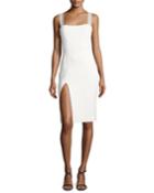 Cindy Lace-straps Slit Hem Cocktail Dress